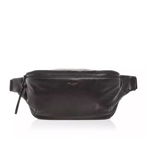 Saint Laurent Black Leather Belt Bag -YSL